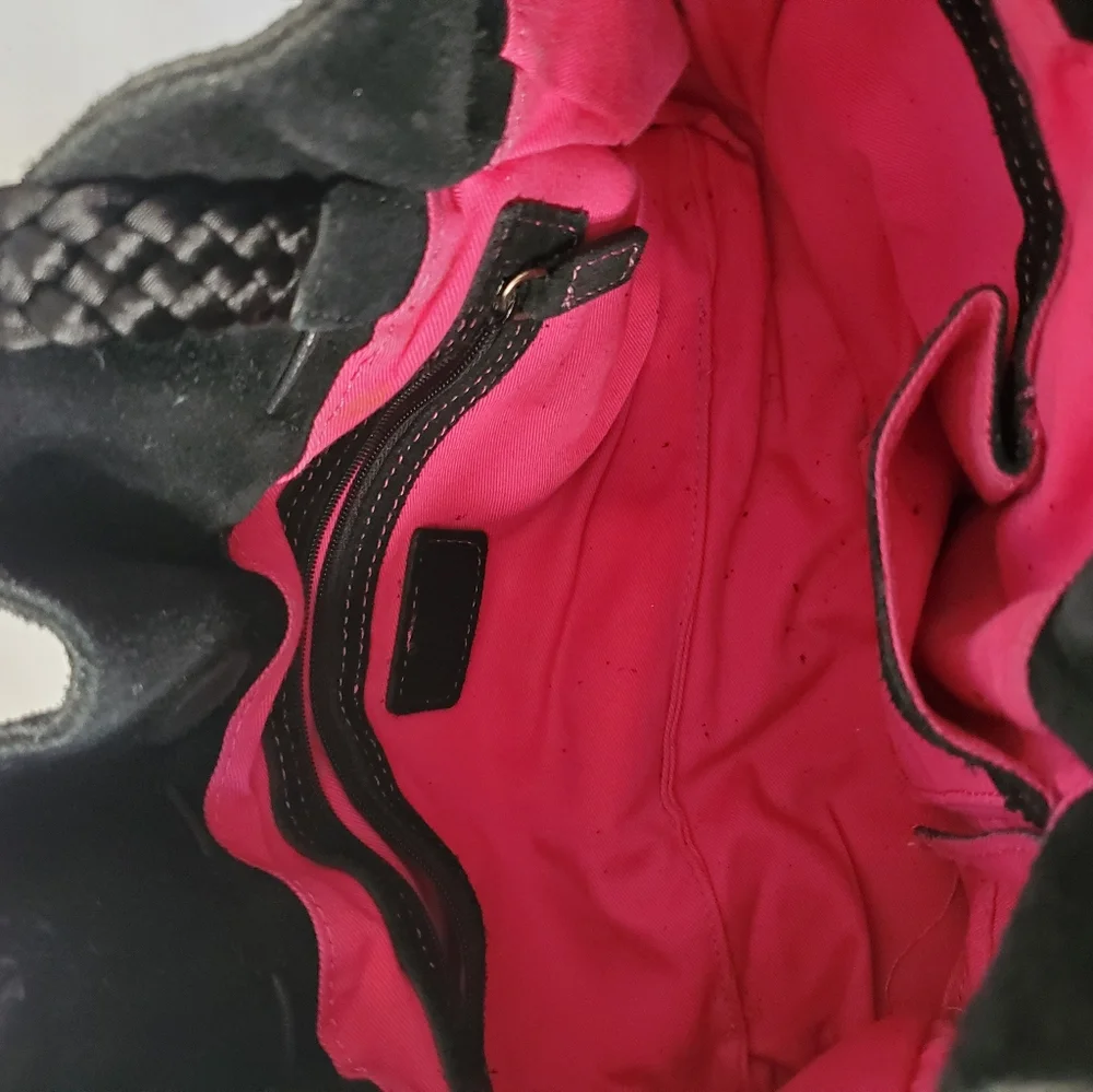 Sigrid Olsen Black Suede Lace-Up Hobo Bag - Picture 4 of 6